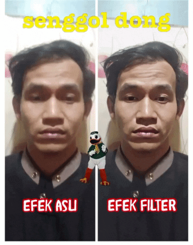 Man with Efek Asli and Efek Filter