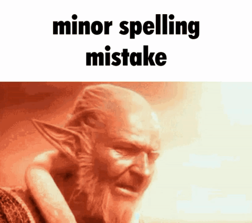 Man with Elf Ears Minor Spelling Mistake