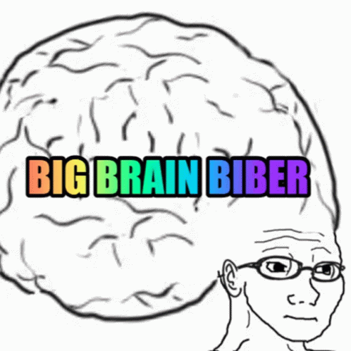 Man With Exaggerated Big Brain Meme GIF