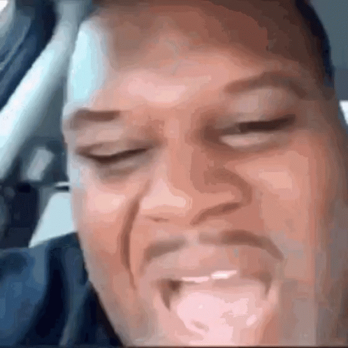 Man With Eyes Closed And Mouth Open GIF