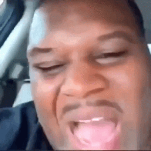 Man With Eyes Closed And Mouth Open GIF