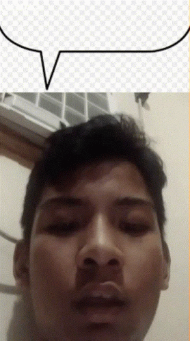 Man With Eyes Closed And Speech Bubble GIF