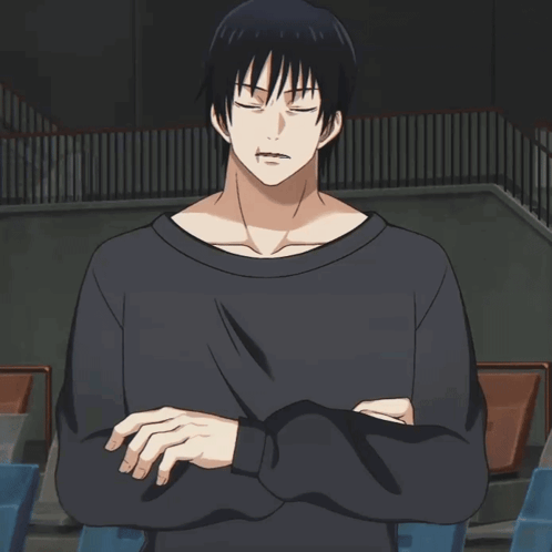 Man With Eyes Closed In Black Sweatshirt GIF