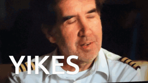 Man With Eyes Closed Saying Yikes