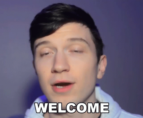 Man With Eyes Closed Welcome GIF