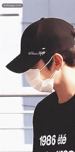 Man with Face Mask and Hat 1986