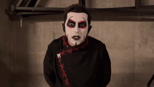 Man with Face Paint and Danhausen Name