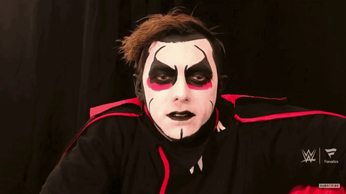Man with Face Paint Have a Good Time