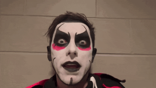 Man With Face Paint Saying At Backlash
