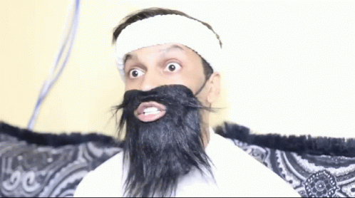 Man With Fake Beard Says Say Walah