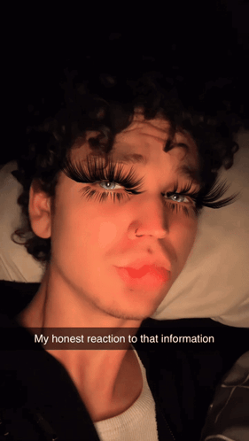 Man With False Eyelashes My Honest Reaction GIF