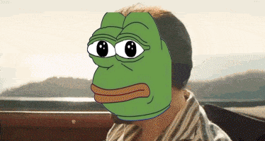 Man With Frog Face on Head