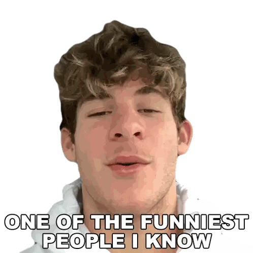 Man with Funniest People Sticker
