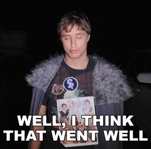 Man With Fur Coat Well I Think That Went Well GIF