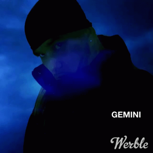 Man with Gemini Text