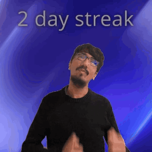 Man With Glasses 2 Day Streak