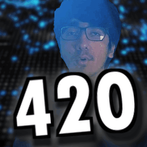 Man with Glasses and 420