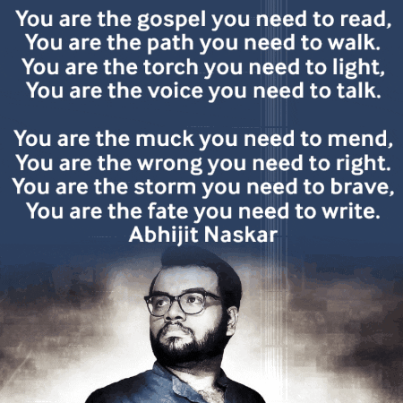 Man with Glasses and Abhijit Naskar Quote