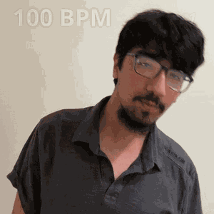 Man With Glasses and Beard 100 bpm