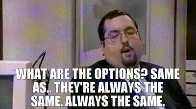 Man With Glasses And Beard Asking What Are The Options GIF