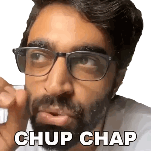 Man with Glasses and Beard Chup Chap