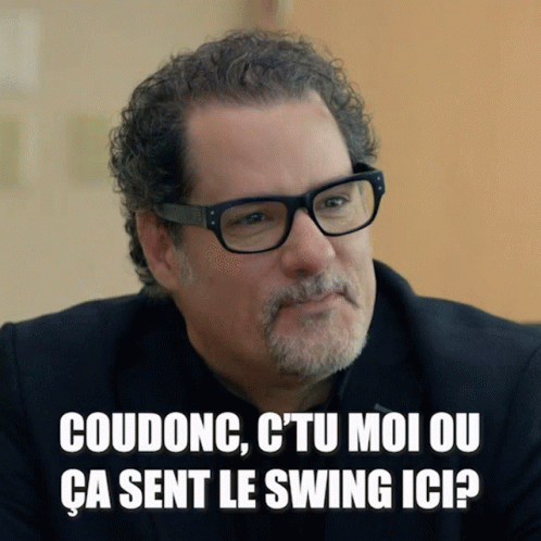 Man With Glasses And Beard Coudong C'tu Moi Ou Ca Sent Le Swing Ici ? GIF
