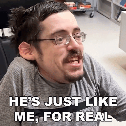 Man With Glasses And Beard He's Just Like Me For Real GIF
