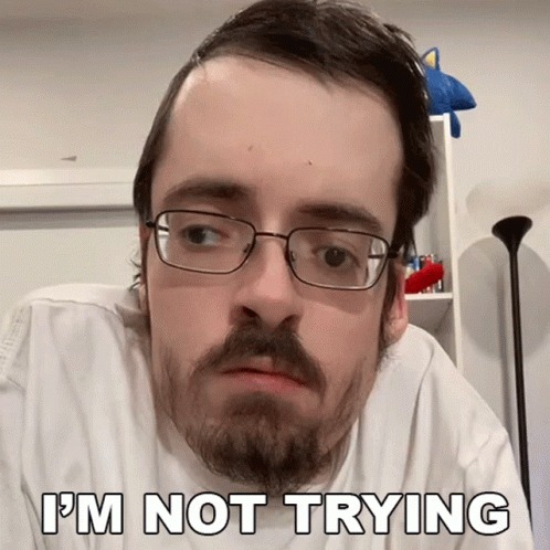 Man With Glasses And Beard I'm Not Trying GIF