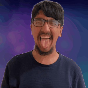 Man With Glasses and Beard Looks at Camera