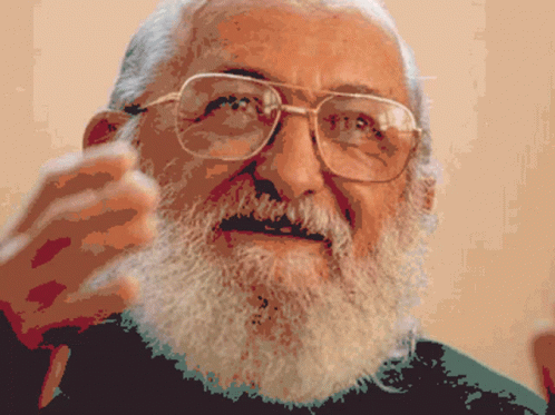 Man With Glasses and Beard Pixelated Face