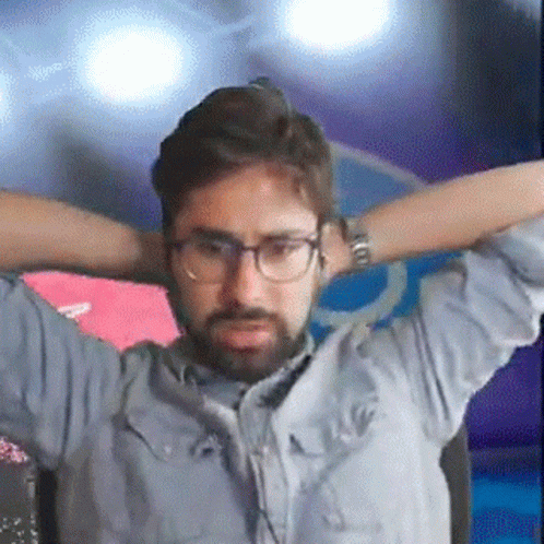 Man with Glasses and Beard Relaxing