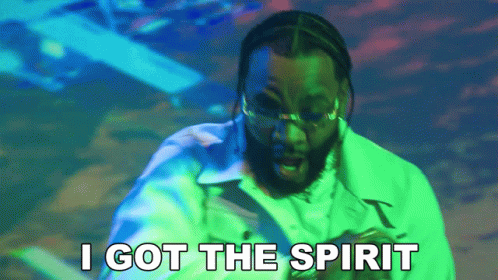 Man With Glasses And Beard Saying I Got The Spirit GIF