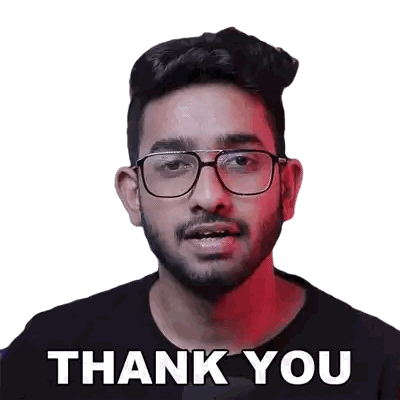 Man with Glasses and Beard Saying Thank You