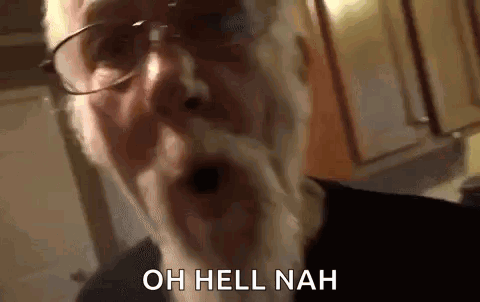 Man with Glasses and Beard Screaming