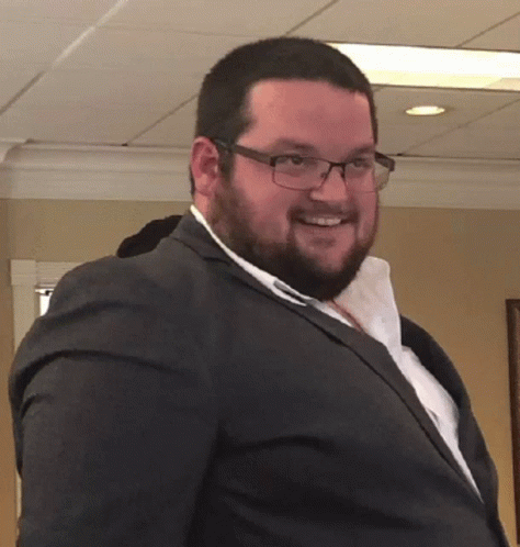 Man With Glasses And Beard Smiling GIF