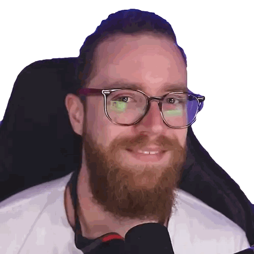 Man with Glasses and Beard Smiling