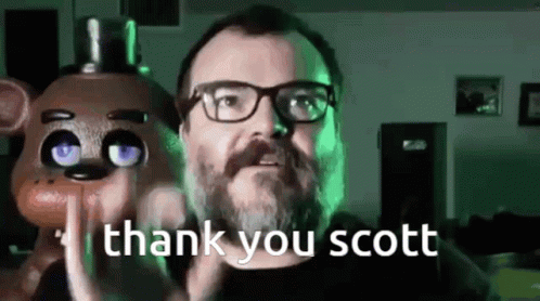 Man With Glasses and Beard Thank You Scott Teddy Bear