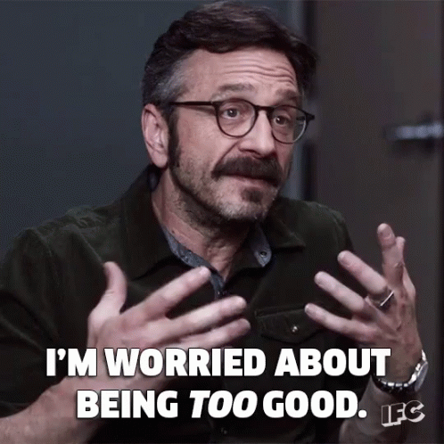 Man With Glasses and Beard Worried About Being Too Good