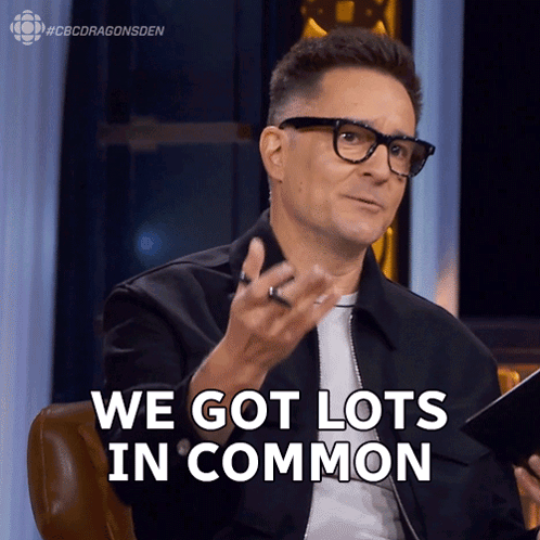 Man With Glasses And Black Jacket We Got Lots In Common GIF
