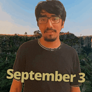 Man With Glasses and Black Shirt September 3
