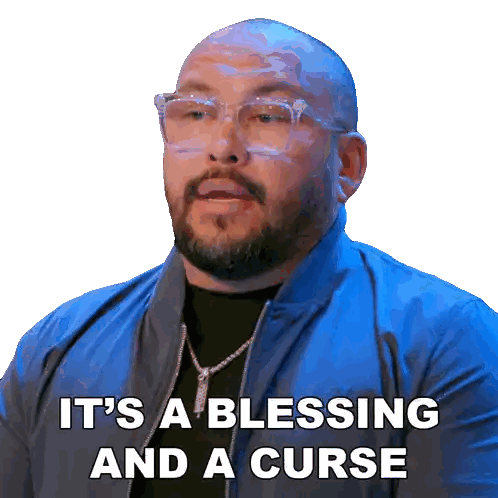 Man with Glasses and Blue Jacket Blessing and Curse