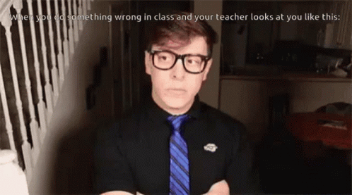 Man With Glasses and Blue Tie Says When You Do Something Wrong