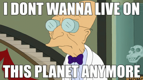 Man With Glasses And Bow Tie Says I Dont Wanna Live On This Planet Anymore GIF