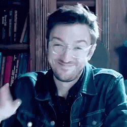 Man With Glasses And Denim Jacket Thumbs Up GIF