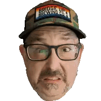 Man With Glasses and Hat Saying Bridge Up Brewing Company