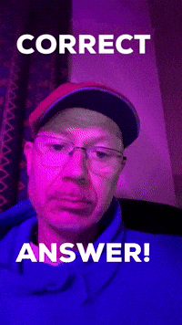 Man With Glasses and Hat Saying Correct Answer
