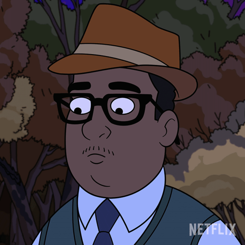Man With Glasses and Hat Saying Netflix