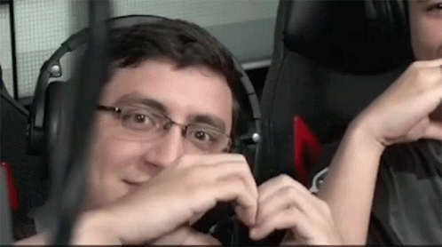 Man With Glasses And Headphones Making Face GIF
