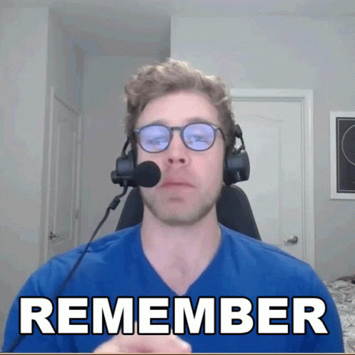 Man With Glasses And Headset Remember GIF