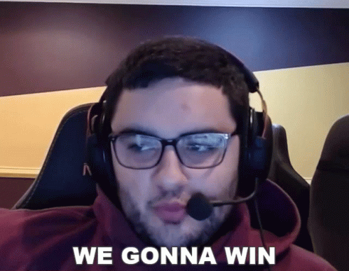 Man With Glasses And Headset We Gonna Win GIF